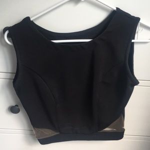 Cute Black Crop-Top